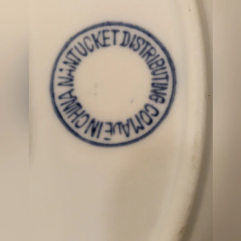 Set of 4 Vintage Nantucket Distributing CO Oval Plates 9.5